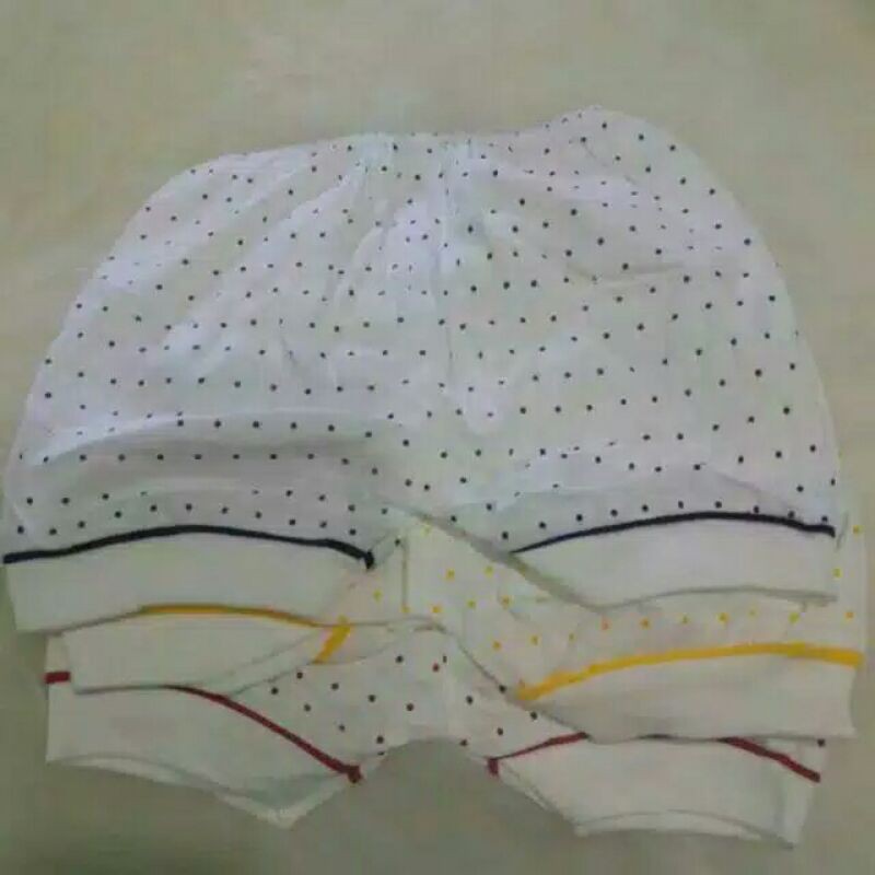 3Pc Celana Bayi Bintik /print putih D5 Pop dan Segi-Celana Bayi 1 Tahunan Motif Bintik/print Murah Berkualitas