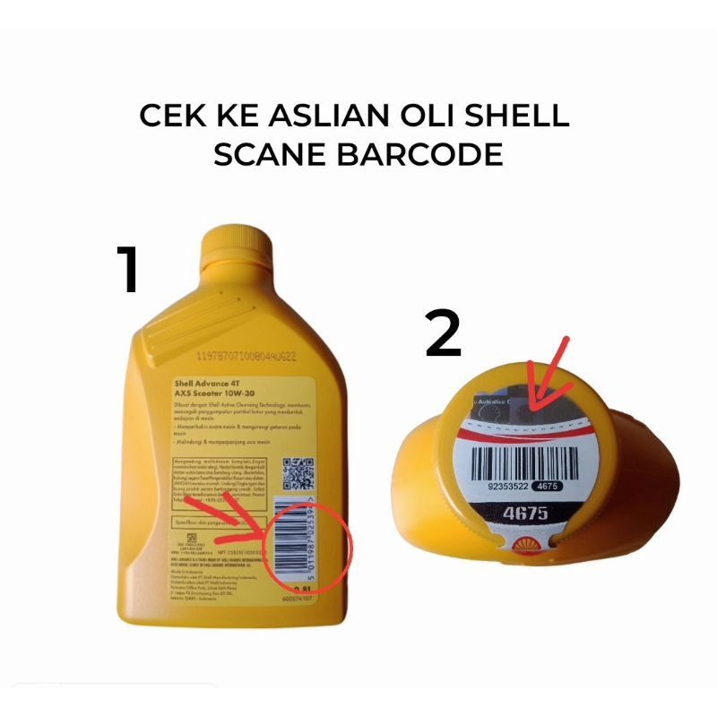 OLI SHELL ADVANCE AX5 4T 1L  15W-40  (PRODUK DI JAMIN ASLI)