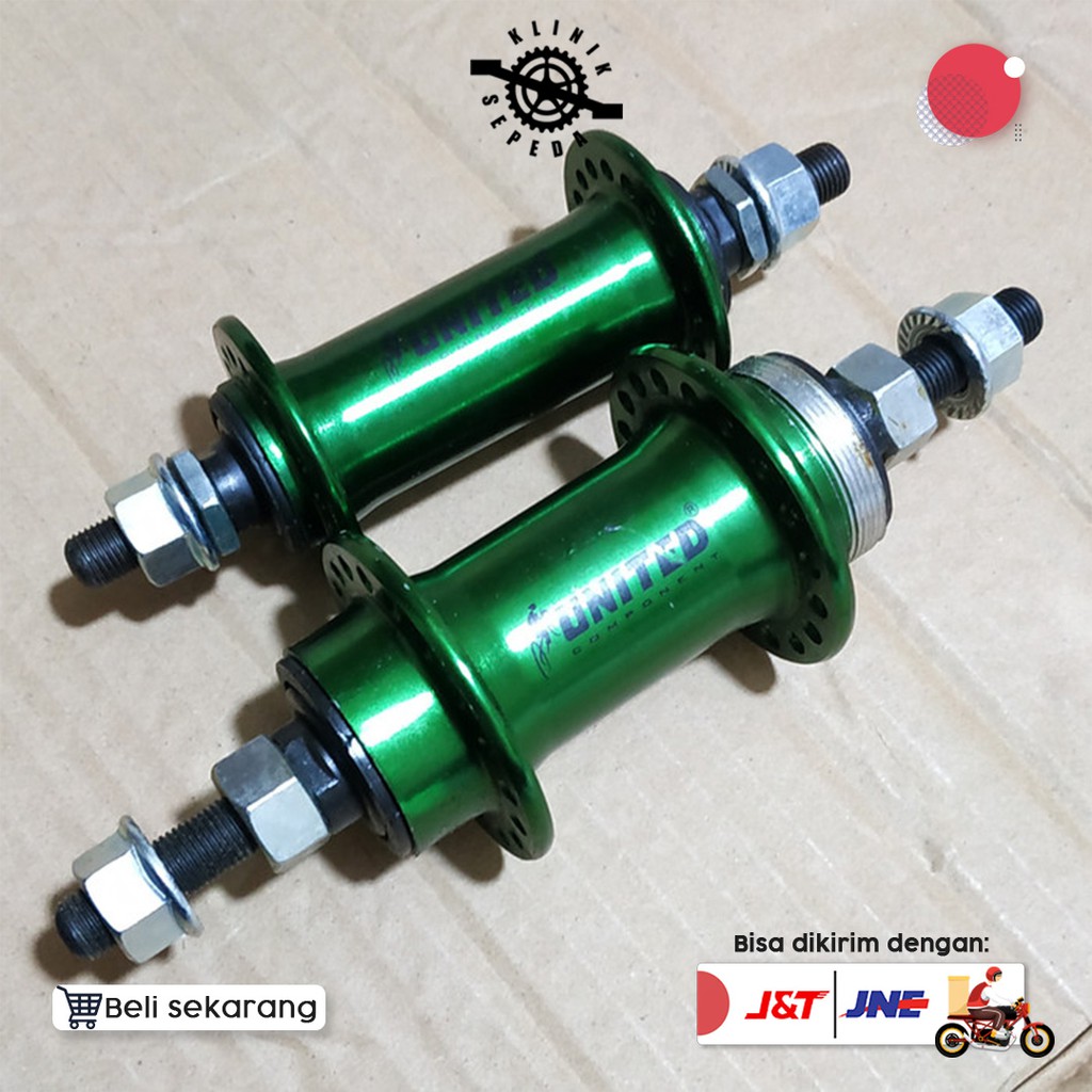 Hub BMX Fixi United 36h Hijau Komponen Perlengkapan Sepeda - New