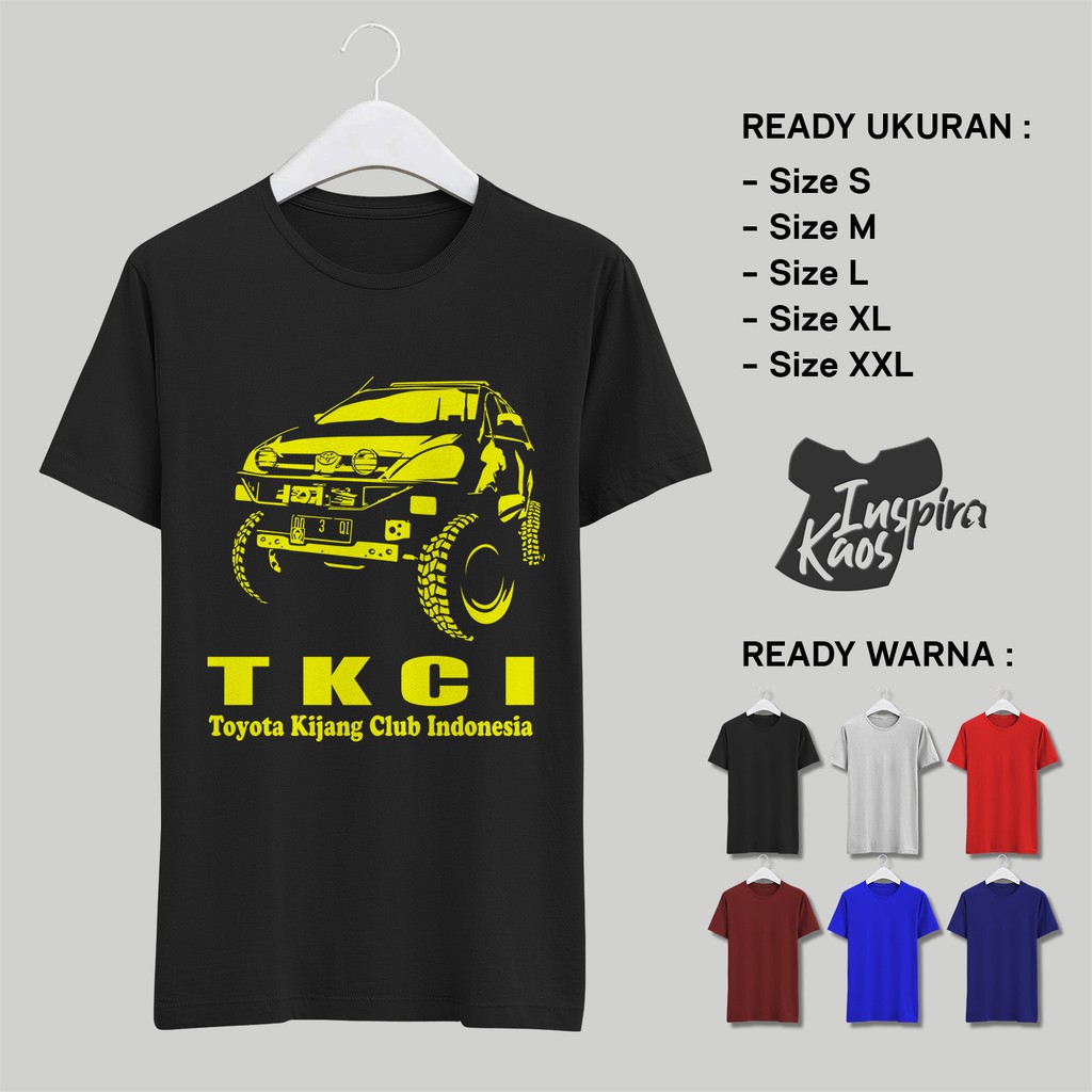 KAOS T-SHRIT BAJU DISTRO PRIA WANITA KEREN / COTTON COMBED 30S / TKCI -TOYOTA KIJANG CLUB INDONESIA