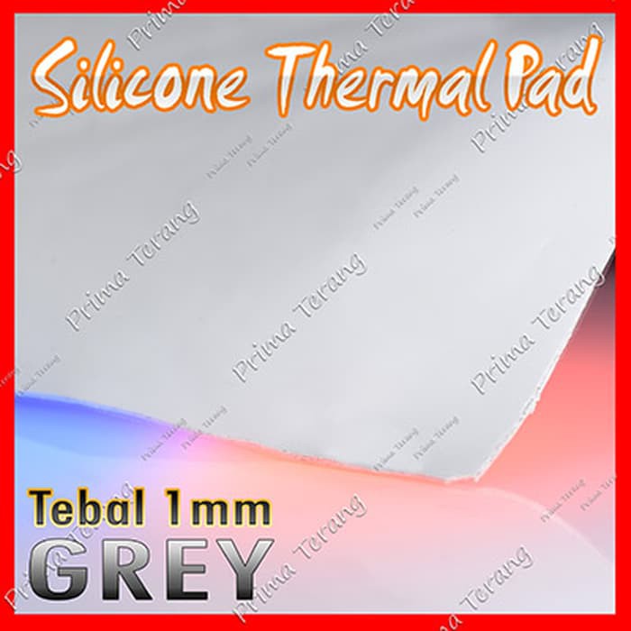 Heatsink Silicone Thermal Pad Grey Cooling Heat Sink Tebal 1Mm