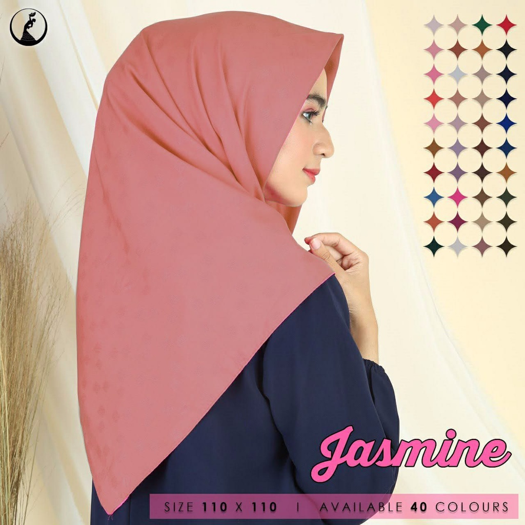 JILBAB SEGIEMPAT JASMINE CUTTING LC  LASER CUT POLOS LASERCUT DAN TEPI JAHIT SCARF IMPORT HIJAB KERUDUNG SEGI EMPAT BAHAN VOAL