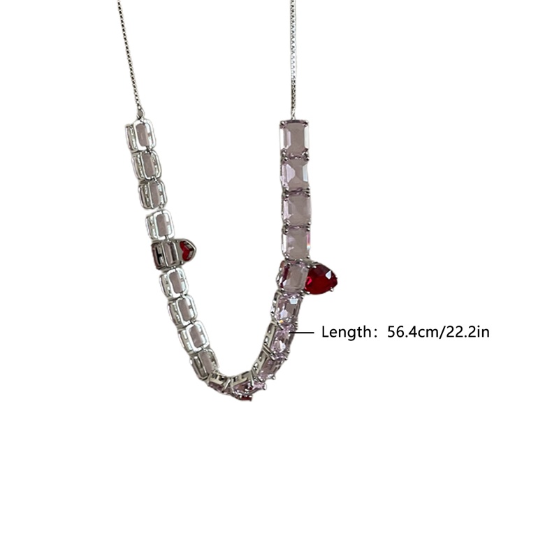 Kalung Choker Desain Tiga Hati Warna Pink Gaya Harajuku Vintage 2000s Untuk Wanita