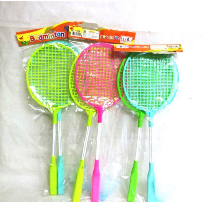 MAINAN RAKET RAKET BULU TANGKIS BADMINTON MAINAN RAKET PLASTIK