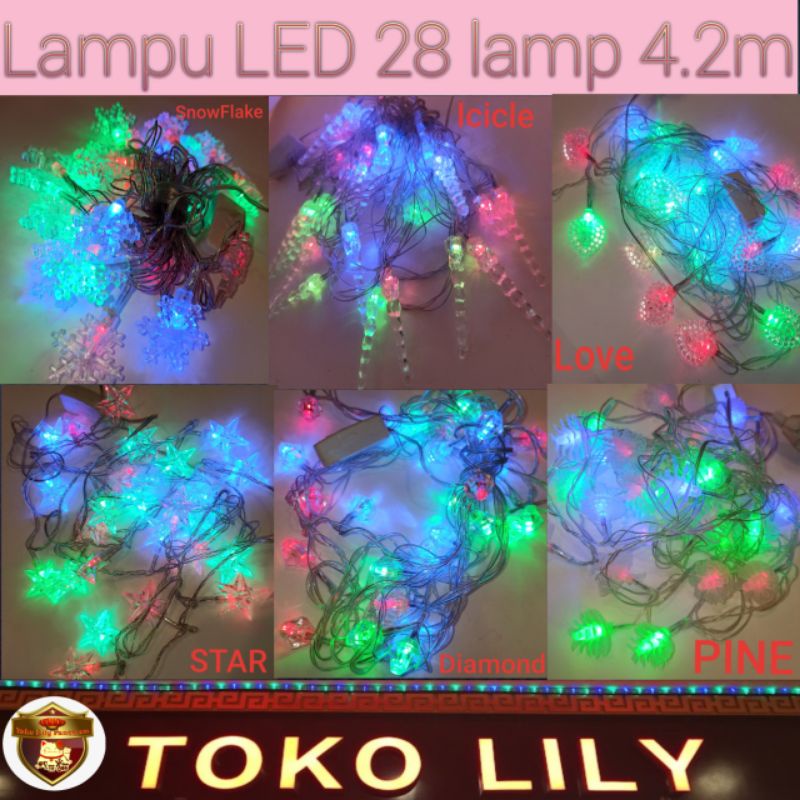 Lampu LED Natal / Lampu Hias LED / Lampu Hias Panjang / Lampu Imlek / Lampu Event / Lampu Warna Warni Bening