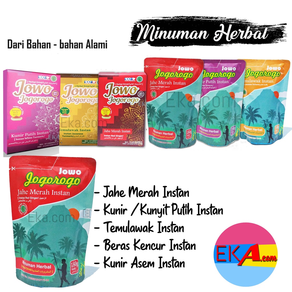 

Minuman Bubuk Herbal produk Jowo Jogorogo