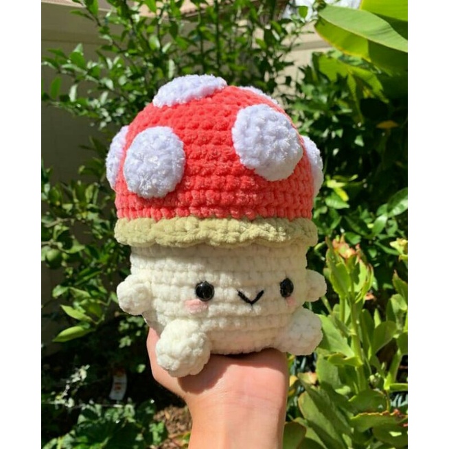 amigurumi Jamur besar | boneka plushie lucu rajut jamur | boneka crochet