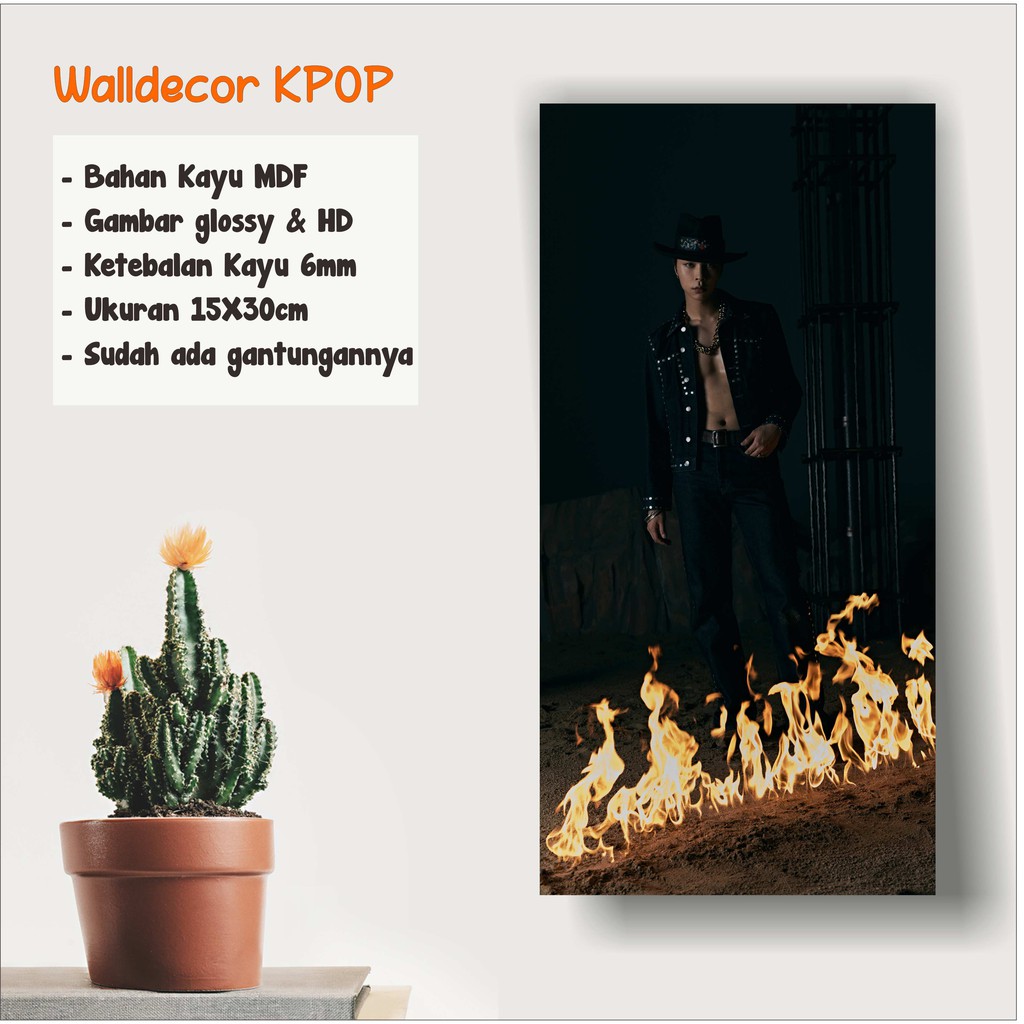 Johnny Walldecor NCT 2020 Resonance Ukuran 15x30cm Wall Decor Poster Kayu Hiasan Dinding KPOP Korea