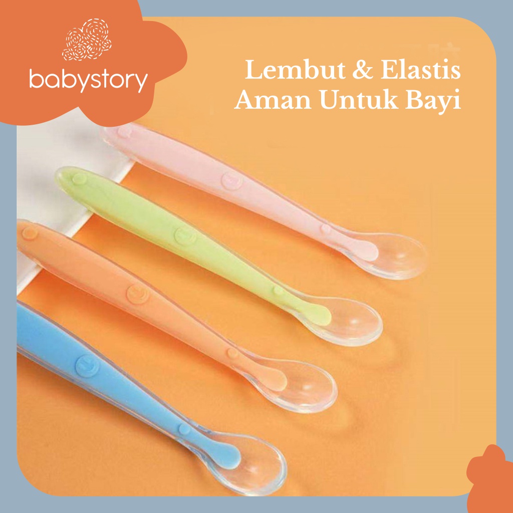 Silicone Spoon sendok silicone sendok bayi baby spoon sendok bayi baby spoon