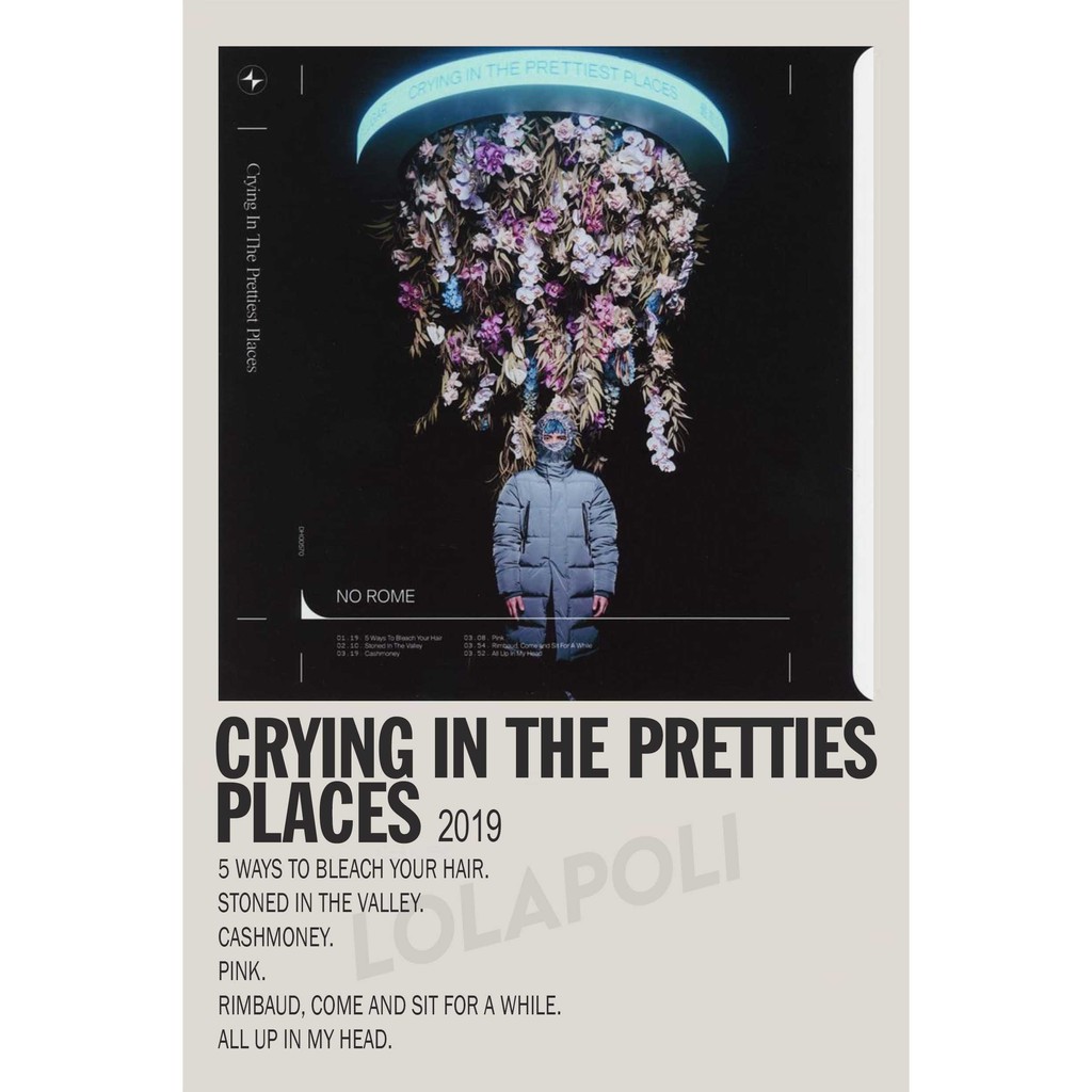 Poster Cover Album Crying In The Prettiest Places - No Rome