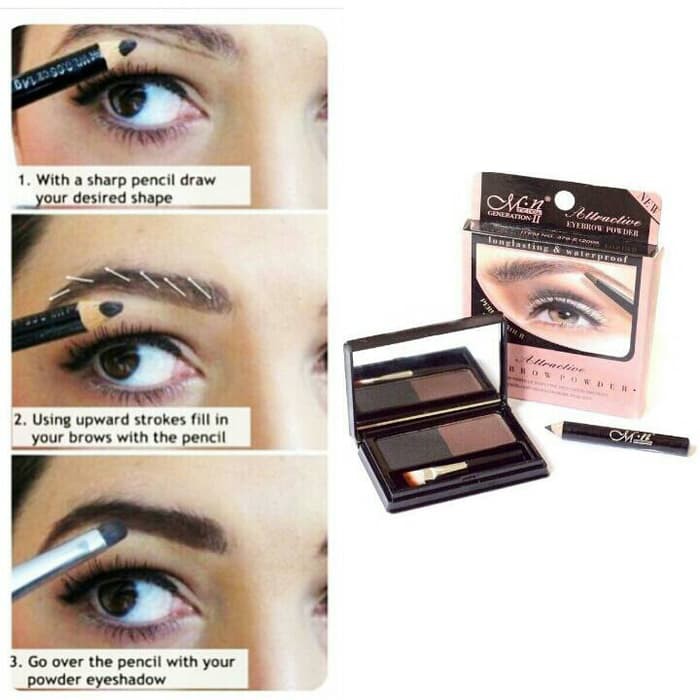 EYEBROW POWDER MN ME NOW MENOW EYELINER COMPACT 2 IN 1 VERSI PERTAMA E449