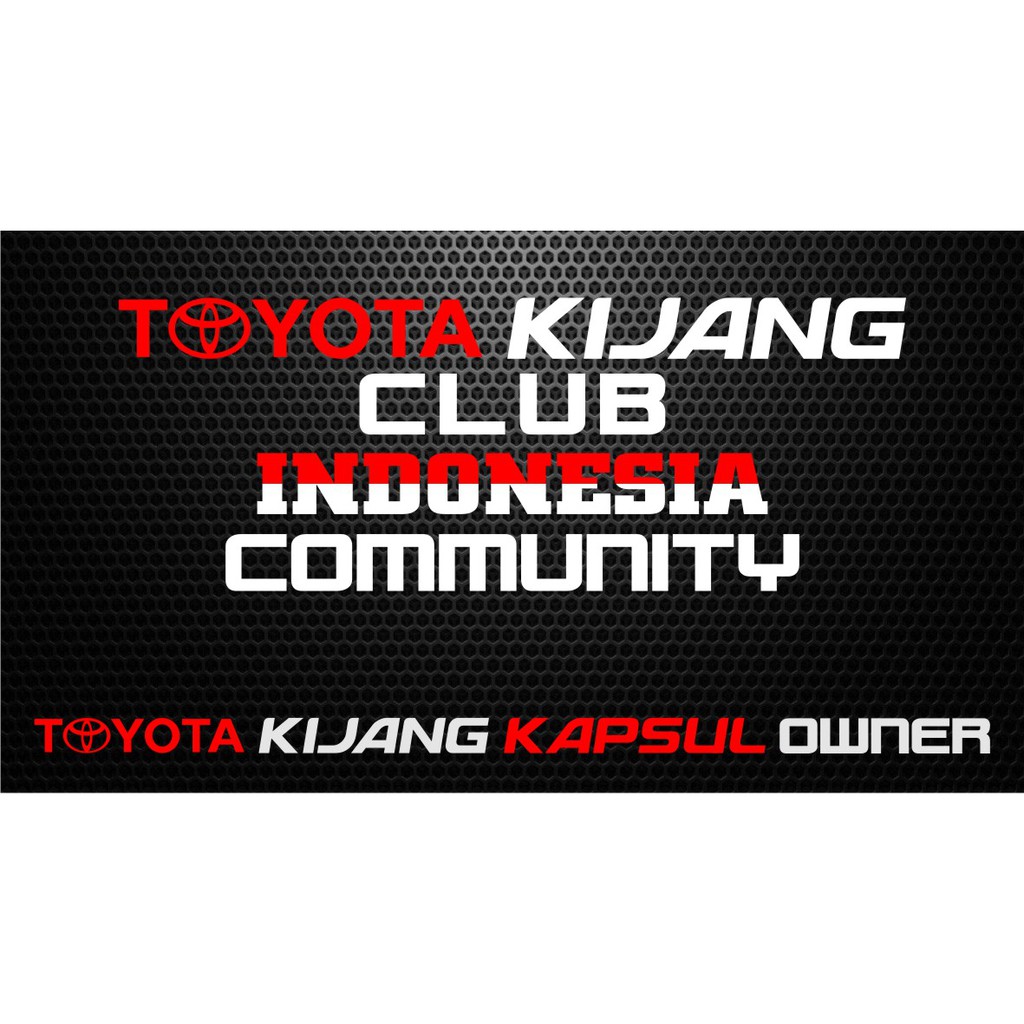 Cutting Sticker Stiker Custom Toyota Kijang Club Indonesia Community Kijang Kapsul Community