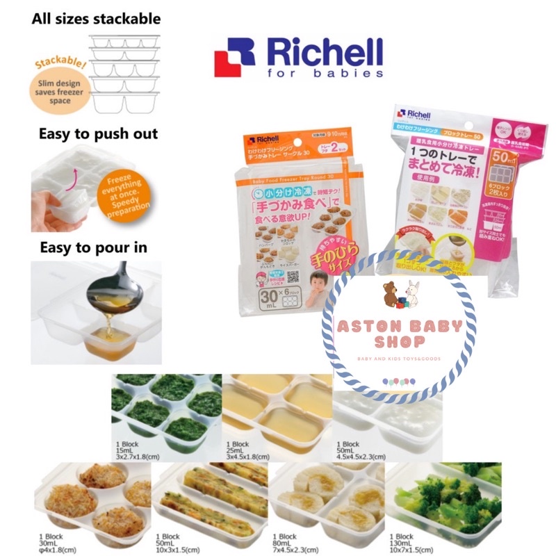Richell Baby Food Freezer Tray Wadah Mpasi Bayi Kotak Mpasi