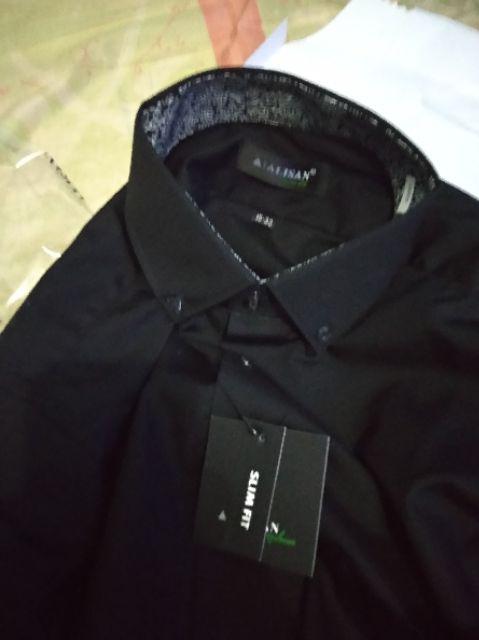 Kemeja Batik Printing Alisan Slimfit Motif Jaring Lengan Panjang
