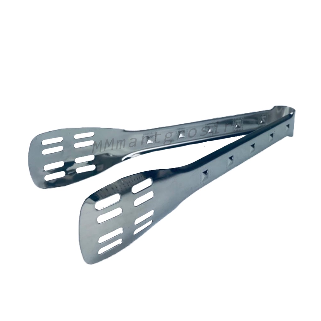 Penjepit Makanan / Jepitan Stainless Motif / 10cm