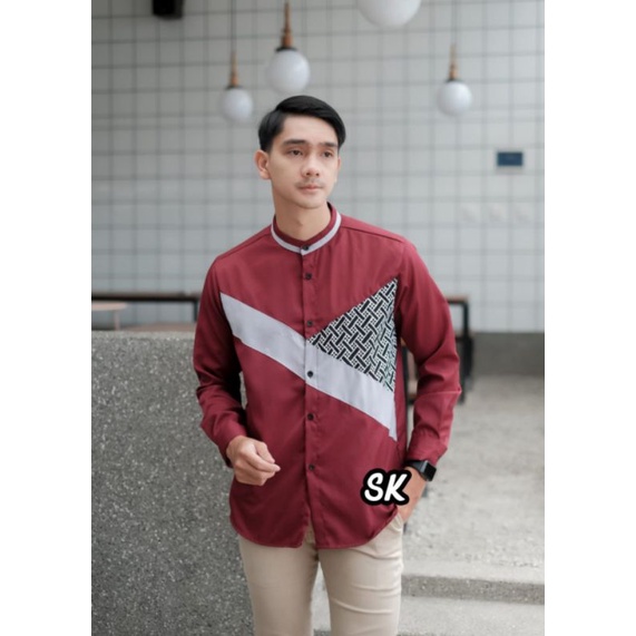 Baju Koko Pria Gus Azmi Syubbanul Muslimin Kombinasi Hadroh Azzahir Hilw HO587 PRIA KOKO BAJU TRENDY