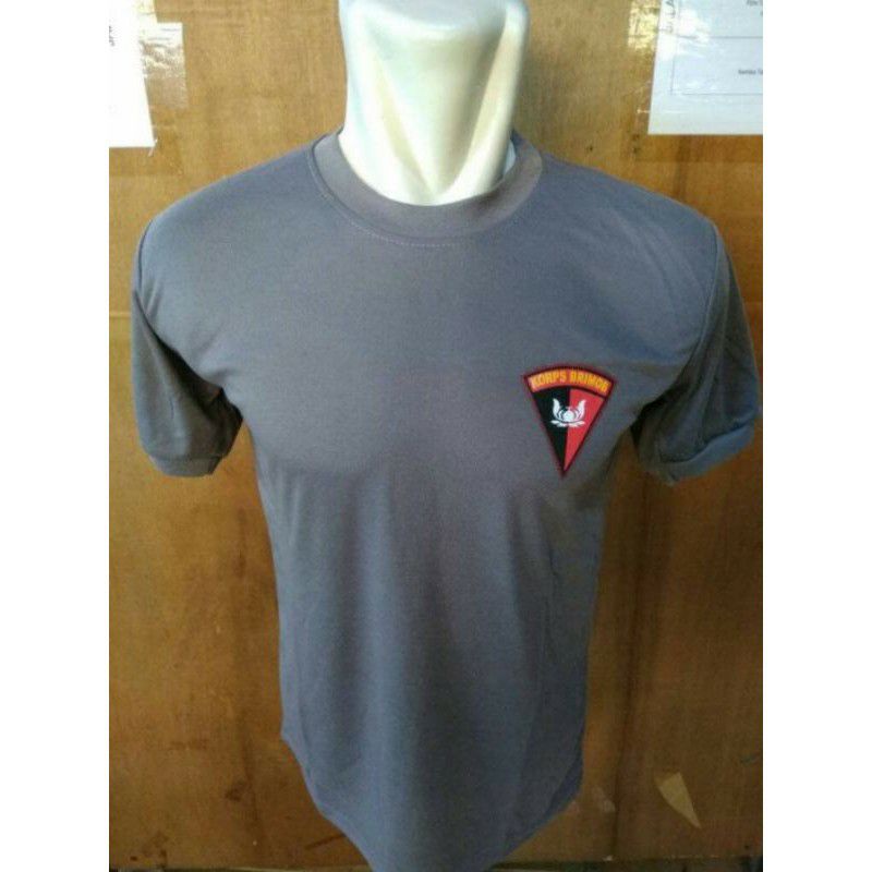 KAOS BRIMOB, kaos oblong brimob coklat