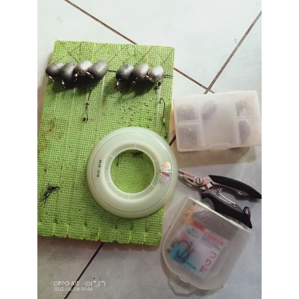 Rangkaian pancing pasiran engkel & renteng