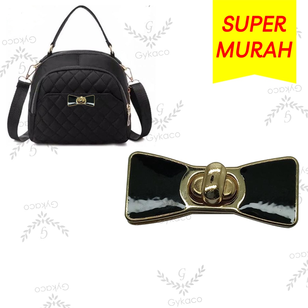 Variasi V148 Kunci Putar Pita / Slop / Buckle - Aksesoris Tas &amp; Dompet Wanita Fashion (IMPORT)