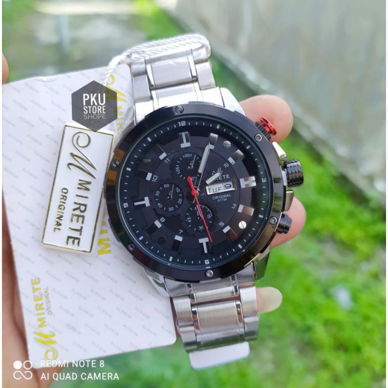 Jam Tangan Pria Mirete Origianal | Water Resistance  | Tanggal Hari Aktif Free Box