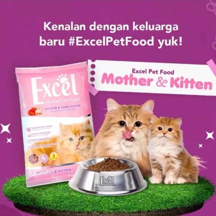 MAKANAN KERING EXCEL MOTHER KITTEN 500 GR