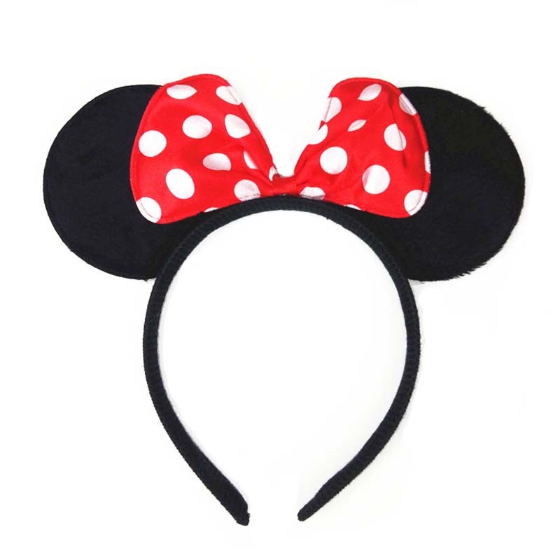 Bando Bandana Ikat kepala busur telinga Mickey Mouse yang lucu