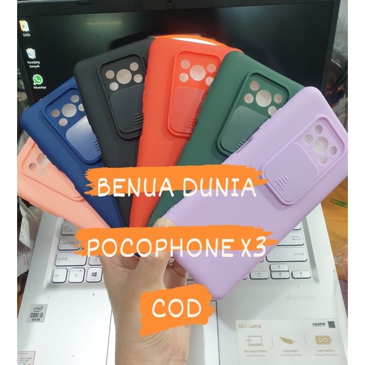 POCOPHONE X3 - CASE SLIDE PLUS PELINDUNG KAMERA CASE POCOPHONE X3 - BENUA DUNIA