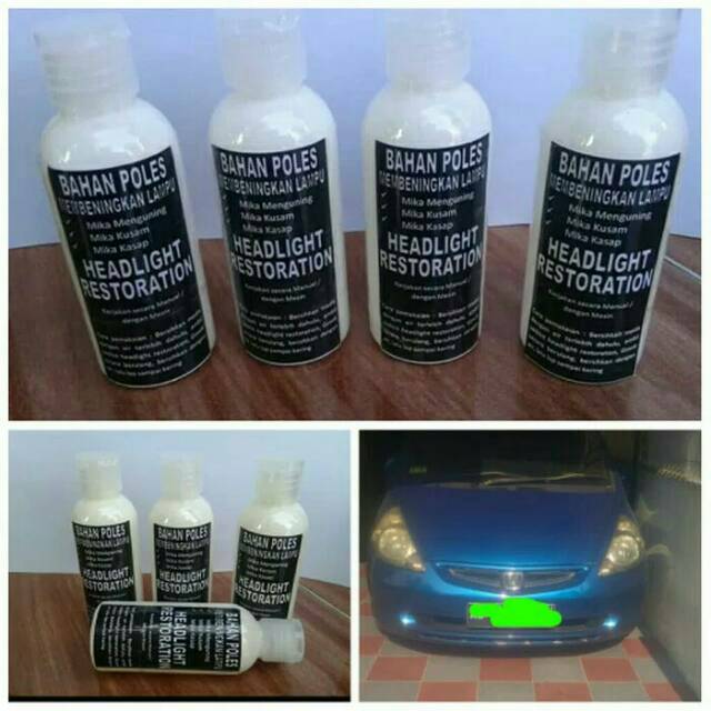 Poles Perawatan Pengkilap Pembersih Kaca Mika Lampu Mobil Yang Menguning Kusam Buram