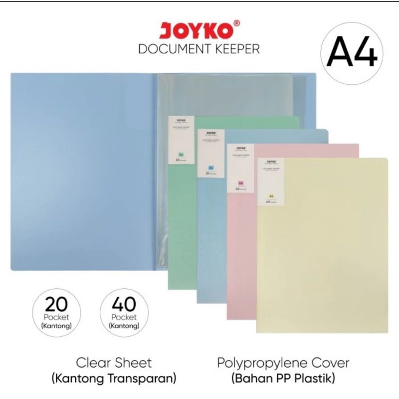 

Dokument Keeper / Clear Hoder A4 Joyco Pastel DK-C40A4