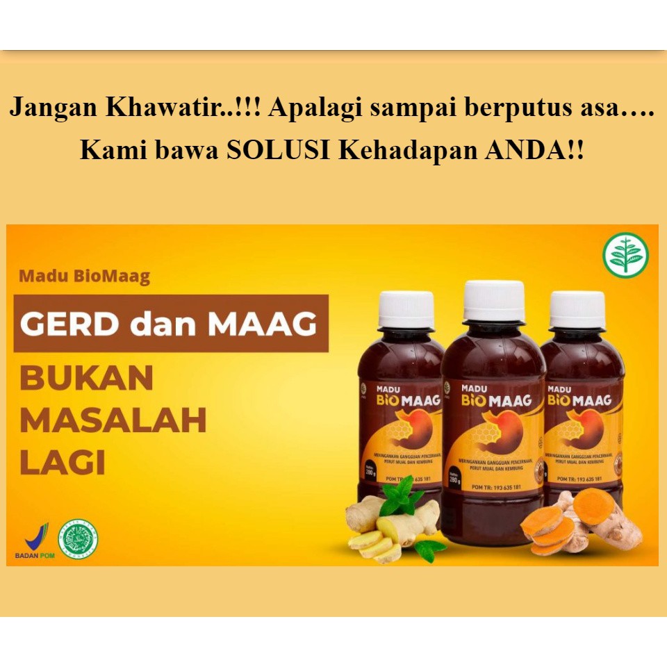 Madu Bio Maag Asli Obat Asam Lambung Tinggi Herbal Biomaag Maag Kronis Radang Usus Gerd Terbukti Ampuh