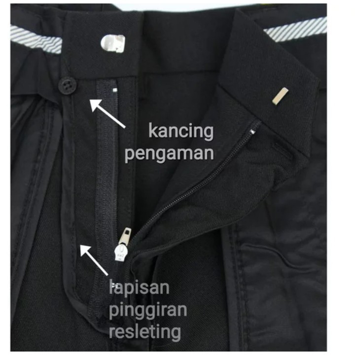 Burlois Store Original Celana Panjang Formal Slimfit Kantoran Wool BLACK