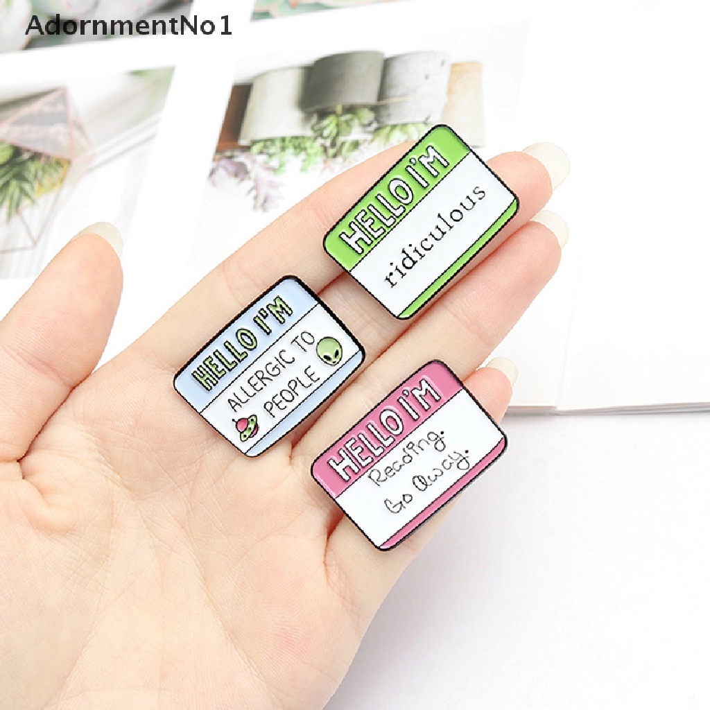 (AdornmentNo1) Bros Pin Enamel Desain Kutipan Fun Dialog