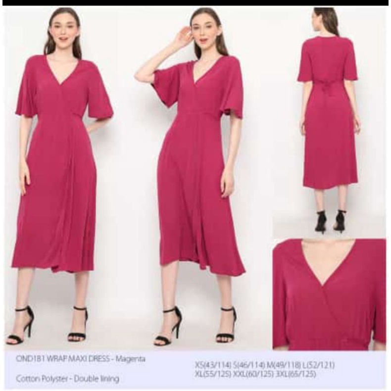 Dress Wanita Old Navy 181 Wrap Maxi Dress Terusan Panjang