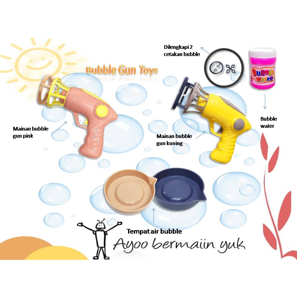 MAINAN ANAK BUBBLE GUN MAINAN ANAK PISTOL BUBBLE PISTOL GELEMBUNG MAINAN MAINAN GELEMBUNG BUBBLE GUN