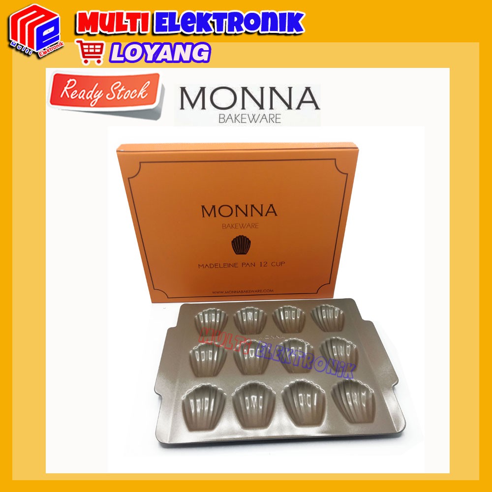 Loyang Madeleine Baking Pan 12 Cup Monna Bakeware - Loyang, Cetakan Kue