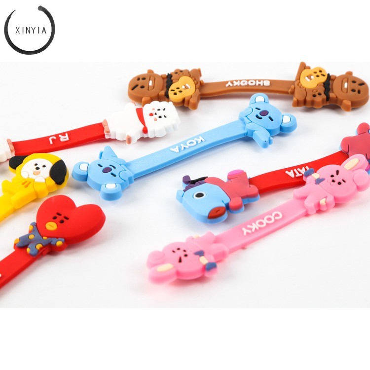 Kpop BTS Bangtan Boys BT21 ARMY Kabel Earphone Model Kartun Pengikat Kabel