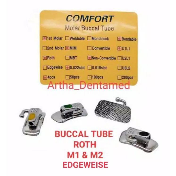 BUCCAL TUBE EDGEWEISE M1 &amp; M2 0,22 ( Comfort )