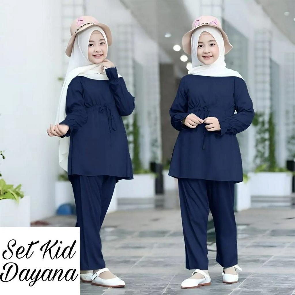 SETELAN ANAK DAYANA BAHAN WOLLYCREPE LD 86 CM PJ 70 CM LP 80 CM ADA SLETING DEPAN SETELAN ANAK PREMPUAN 2023 KEKINIAN ONE SET ANAK KOREAN STYLE MUSLIM SET BAJU MUSLIM ANAK FASHION TERBARU PAKAIAN ANAK PREMPUAN