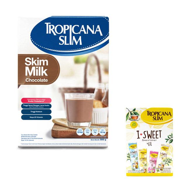 

[Free Sweetener I-Sweet] Tropicana Slim Skim Chocolate 500 gr