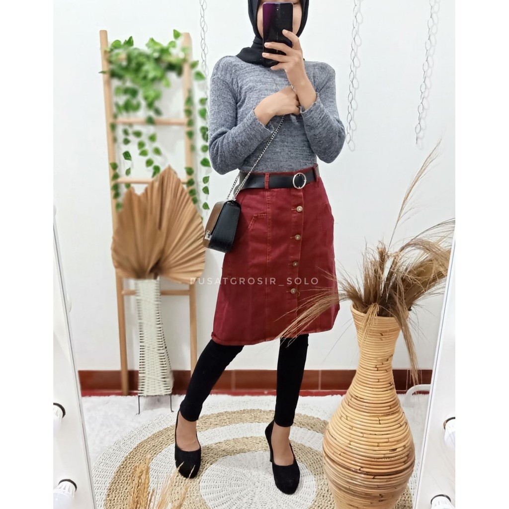 BIG SALE!! ROK JEANS PENDEK WARNA/ MINI ROK JEANS/ ABEL SKIRT