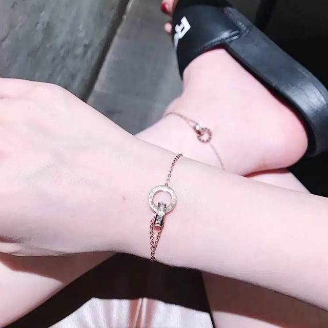 GG Gelang KakiTitanium Premium Angka Romawi #GTK-114