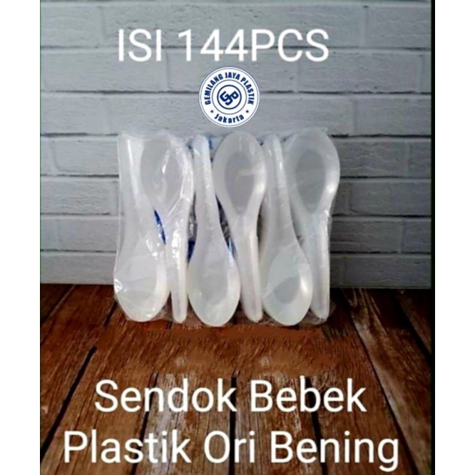 Sendok Plastik Bebek Bening 1pack 144 pcs