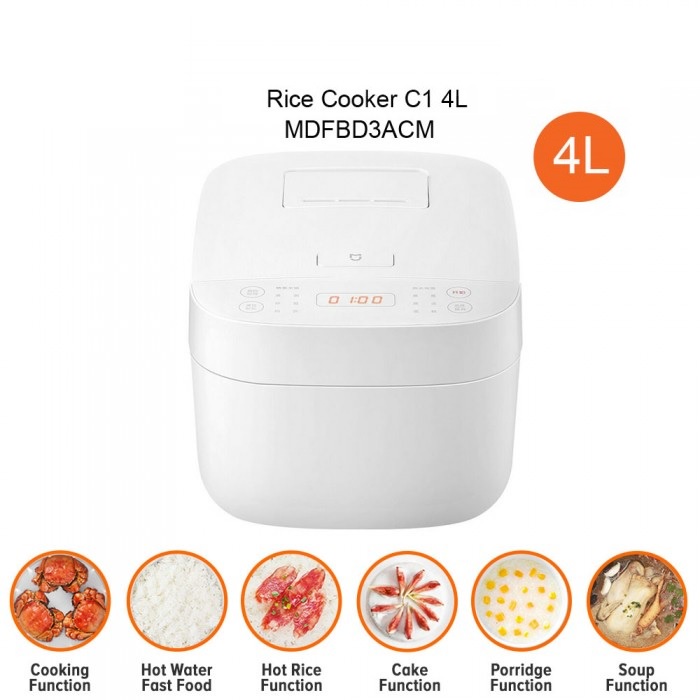 MIJIA Rice Cooker C1 4L - Penanak Nasi Serba Guna 860W - MDFBD03ACM