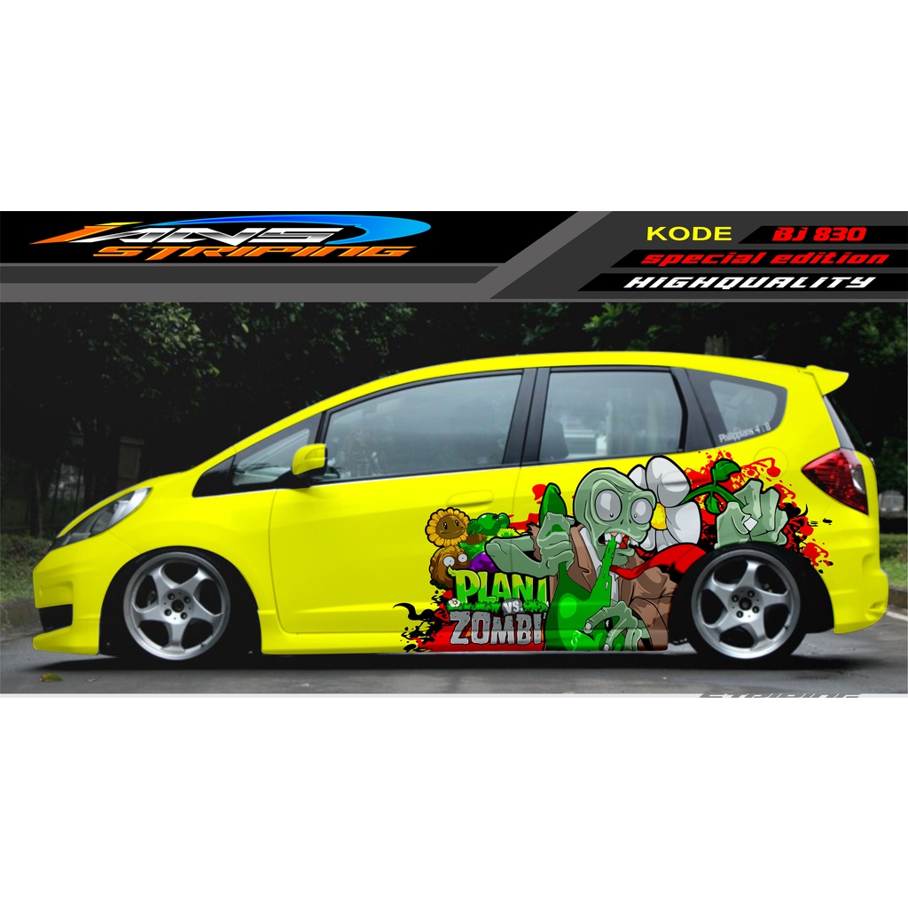 STIKER DECAL MOBIL HONDA JAZZ, SIGRA, YARIS, SWIFT / DECAL MOBIL / DECAL STICKER MOBIL ANIMASI