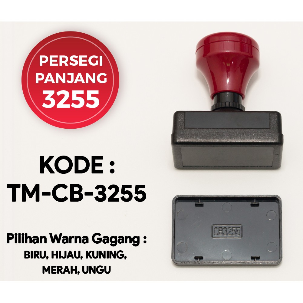 

GROSIR Gagang Stempel Flash PERSEGI PANJANG 3255 (32x55mm) -TM-CB-3255