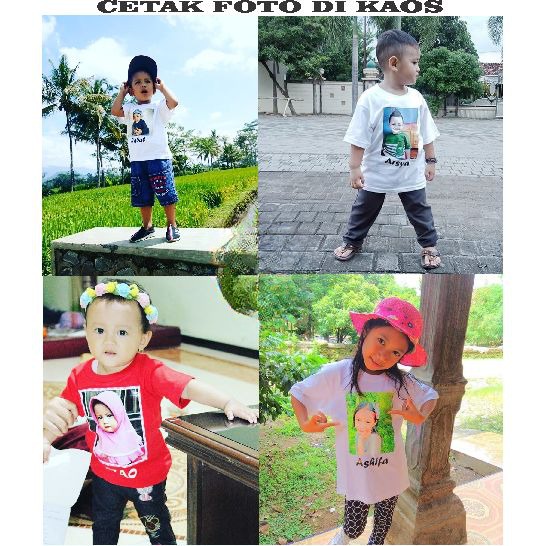 Kaos Anak Foto Sendiri/ Kaos Anak custom foto / desain colorfull