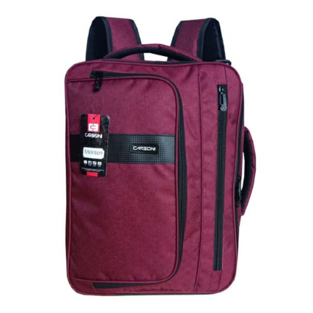 3 in One Carboni Tas Ransel 3 dimensi AA OO1O9  RED Tas Sekolah Tas Universal  Bisa Slempang Ransel dan Tenteng MAPHVS  Urban Style  Pria wanita Original + FRE Raincofer