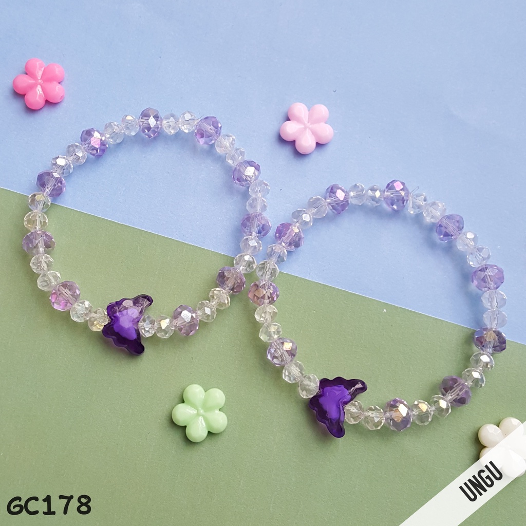 PGX Gelang Couple Sahabat / Bestie Kristal Aksesoris Wanita GC178