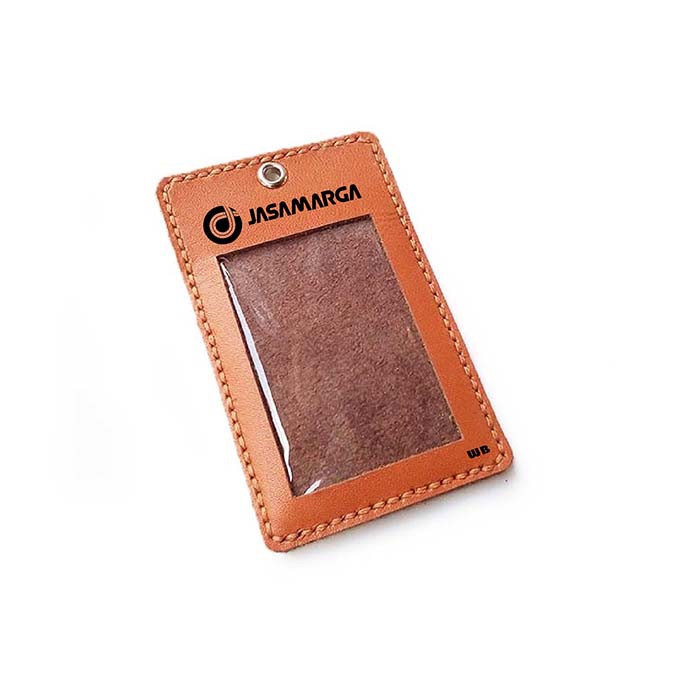 

Name Tag Id Kulit Asli Logo Jasa Marga Warna Tan - Tali Id Card. Gantungan Id Card -