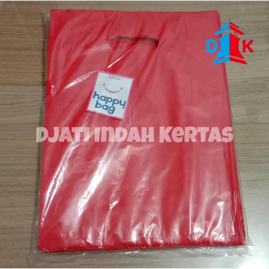 Berkualitas!!!- Tas Olshop Happy Bag 25 x 35 POLOS Tebal isi 100 lembar Shopping Bag